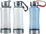 water bottle with stainless top and base